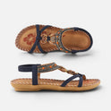 Orthopedic Sandals Beaded Strappy Open Toe Boho Detail
