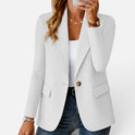 Women's Blazer – Single-Button, Fitted, Notch Lapel