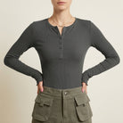 Cinque Terre Ribbed Henley Long-Sleeve Top 3