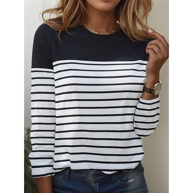 Constance | Striped Long Sleeve Top 0