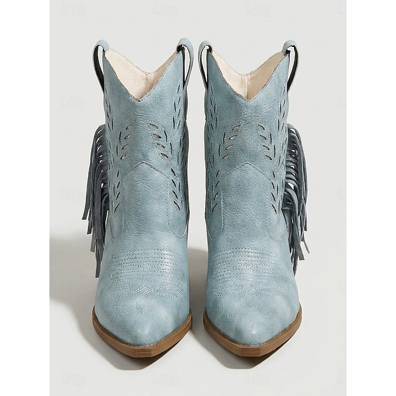 Corinne | Tasseled Western Ankle Boots 3
