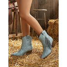 Corinne | Tasseled Western Ankle Boots 6