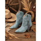 Corinne | Tasseled Western Ankle Boots 8