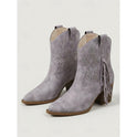 Corinne | Tasseled Western Ankle Boots 9