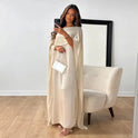 Women's Maxi Dress with Cape Overlay