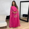 Women's Maxi Dress with Cape Overlay