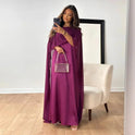 Women's Maxi Dress with Cape Overlay