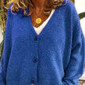 Women's V-Neck Button-Front Cardigan Sweater