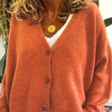 Women's V-Neck Button-Front Cardigan Sweater