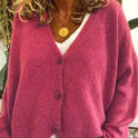 Women's V-Neck Button-Front Cardigan Sweater