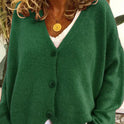 Women's V-Neck Button-Front Cardigan Sweater
