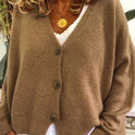 Women's V-Neck Button-Front Cardigan Sweater