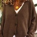 Women's V-Neck Button-Front Cardigan Sweater
