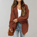 Women's Long Open Front Chunky Knit Cardigan