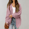 Women's Long Open Front Chunky Knit Cardigan