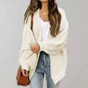 Women's Long Open Front Chunky Knit Cardigan