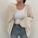 Women's Open Front Chunky Knit Cardigan