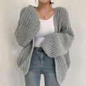 Women's Open Front Chunky Knit Cardigan
