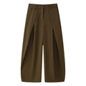 Women's High-Waisted Pleated Pants – Wide Leg