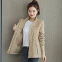 Women's Short Lightweight Zip Jacket with Drawstring Waist