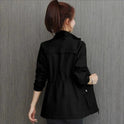 Women's Short Lightweight Zip Jacket with Drawstring Waist