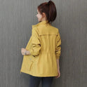 Women's Short Lightweight Zip Jacket with Drawstring Waist