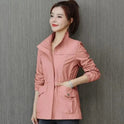 Women's Short Lightweight Zip Jacket with Drawstring Waist
