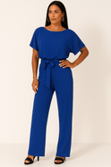 Women's Jumpsuit – Short Sleeve, Tie Waist