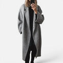 Women's Winter Wool Coat – Oversized, Double-Breasted