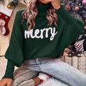Women's Turtleneck Christmas Sweater – Chunky Knit
