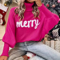 Women's Turtleneck Christmas Sweater – Chunky Knit