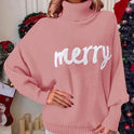 Women's Turtleneck Christmas Sweater – Chunky Knit
