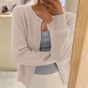 Women's Button-Front Crewneck Cardigan Sweater