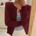 Women's Button-Front Crewneck Cardigan Sweater