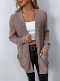 Women's Open Front Knit Cardigan with Pockets