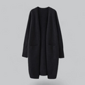 Women's Long Open Front Cardigan with Pockets