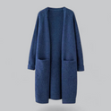 Women's Long Open Front Cardigan with Pockets