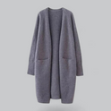Women's Long Open Front Cardigan with Pockets