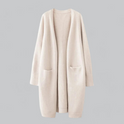 Women's Long Open Front Cardigan with Pockets