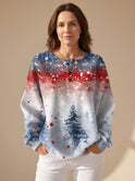 Women's Christmas Sweater – Waffle Knit Henley