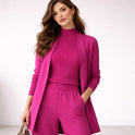 Women's 3-Piece Knit Lounge Set with Long Cardigan