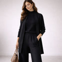 Women's 3-Piece Knit Lounge Set with Long Cardigan