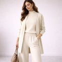 Women's 3-Piece Knit Lounge Set with Long Cardigan