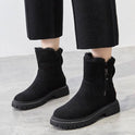 Women's Fleece-Lined Faux Suede Slip-On Ankle Boots