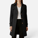 Women's Double-Breasted Trench Coat with Lapel Collar