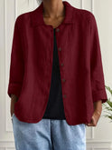 Women's Lightweight Button-Down Jacket with Collar