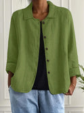 Women's Lightweight Button-Down Jacket with Collar