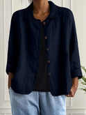 Women's Lightweight Button-Down Jacket with Collar