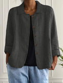 Women's Lightweight Button-Down Jacket with Collar