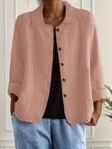 Women's Lightweight Button-Down Jacket with Collar
